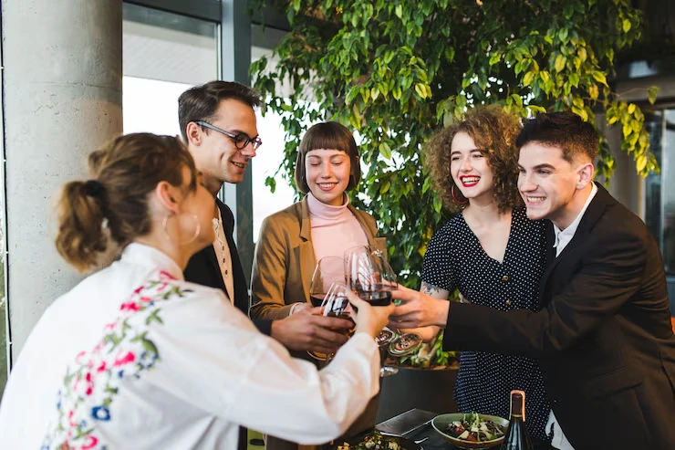 Chef-led live cooking station serving guests at a corporate hospitality event