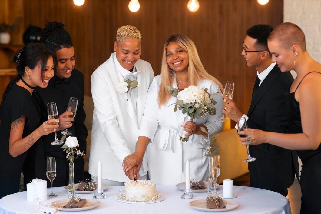 lesbian-couple-cutting-cake-their-wedding_23-2150835739