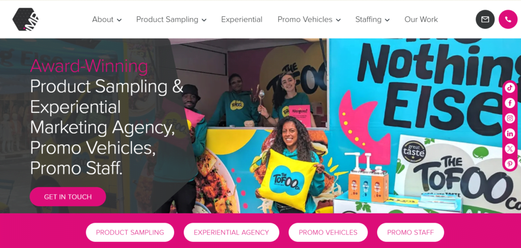 iMP Experiential maketing agency Website