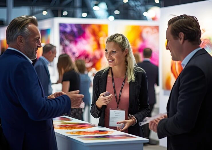 Trade show marketing services include: